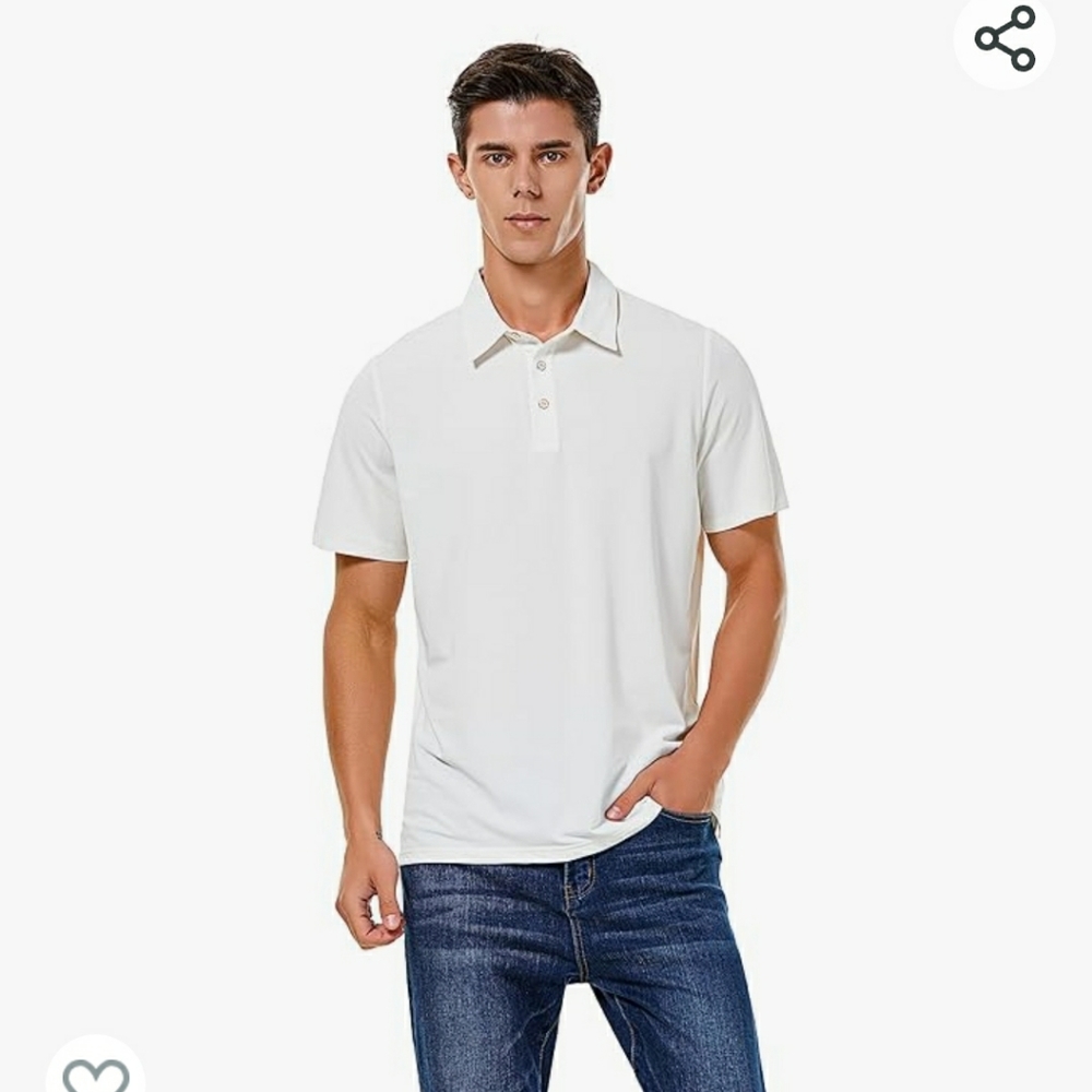 NWT Jutenhdl Cool Dri White Polo Shirt